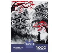 Adults 1000 Piece Jigsaw Puzzle Japanese Traveler Ink Wash Puzzles for Adults Brain Teaser Game Perfect Decoration Birthday And Unique Gifts 38x26cm/1000pcs