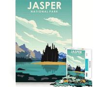 Adults 1000 Piece Jigsaw Puzzle Jasper National Park Smooth Cut Art Smart Brain Activity Leisure Time Fun Xmas Decor Gift (38x26cm)