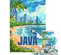 Adults 1000 Piece Jigsaw Puzzle Java Island Indonesia Jigsaw for Adults Toy Wall Decor But Fun And Humorous Unique Gifts for Birthday And Christmas (Size 50x75cm)