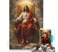 Adults 1000 Piece Jigsaw Puzzle JESUS CHRIST THE ETERNAL KING Educational Game Improve Memory Unique Gifts for Birthday And Christmas 38x26cm