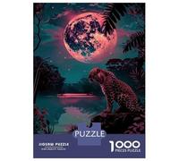 Adults 1000 Piece Jigsaw Puzzle Jungle Moonlit Night Poster Puzzle for Adults Relax Games But Fun And Humorous Difficult And Challenge 70x50cm/1000pcs