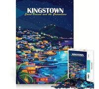 Adults 1000 Piece Jigsaw Puzzle Kingstown, Saint Vincent And The Grenadines Premium Cut Play Brain Teasing Play Idle Fun Time Xmas Art Display (50x75cm)