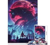 Adults 1000 Piece Jigsaw Puzzle Kitsune Resurrection Educational Toy Birthday Gift Impossible Game Improving Love between Couples Size 38x52cm