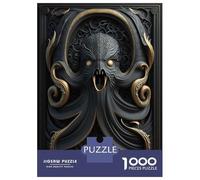 Adults 1000 Piece Jigsaw Puzzle Kraken Octopus Gold Decor Jigsaw Puzzle Brain Teaser Game Presents for Women Difficult And Challenge 70x50cm/1000pcs