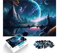 Adults 1000 Piece Jigsaw Puzzle Landscape the moon Spielzeug-Intellektuelles Spiel mit passendem Poster und Quizblatt75x50cm