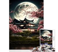 Adults 1000 Piece Jigsaw Puzzle Landscape Under The Moon Relaxing Games Analysis And Logic Educational Toy Decompressing Intellectual (38x52cm)