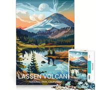 Adults 1000 Piece Jigsaw Puzzle Lassen Volcanic National Park Smooth Cut Art Smart Brain Activity Leisure Time Fun Xmas Decor Gift (38x52cm)