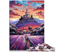 Adults 1000 Piece Jigsaw Puzzle Lavender fields Provence France Family Fun Puzzle 26x38cm deal as gifts for the whole family