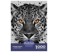 Adults 1000 Piece Jigsaw Puzzle Leopard Watercolor Jigsaws for Adults Brain Teaser Game Difficult Hard Unique Gifts for Birthday And Christmas 52x38cm/1000pcs