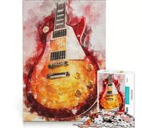 Adults 1000 Piece Jigsaw Puzzle Les Paul Watercolor DIY Toys Hand Speed Race with Fully Interlocking Randomly Shaped Pieces 38x26cm