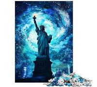 Adults 1000 Piece Jigsaw Puzzle Liberty in The Stars Jigsaw Puzzles for Adults Birthday Present Educational Challenge Family Fun & Game Night (75x50cm/1000pcs)