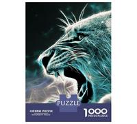Adults 1000 Piece Jigsaw Puzzle Lion Fractal Puzzles for Adults Brain Teaser Game Perfect Decoration Birthday And Unique Gifts 52x38cm/1000pcs