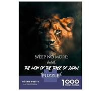 Adults 1000 Piece Jigsaw Puzzle Lion of Judah Conquered Jigsaws for Adults Brain Teaser Game But Fun And Humorous Difficult And Challenge 70x50cm/1000pcs