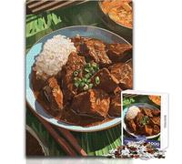 Adults 1000 Piece Jigsaw Puzzle Loco Moco Plate Lunch Illustration Toys Educational Games Perfect Decoration Gifts Ideas Size 50x75cm