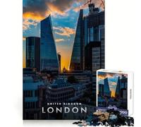 Adults 1000 Piece Jigsaw Puzzle London Skyline Premium Cut Fun Problem Solve Fun Chill Game Play Birthday Game Gift (38x26cm)