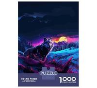 Adults 1000 Piece Jigsaw Puzzle Lone Wolf Jigsaws for Adults Anti-Stress Toys Pattern Assembly for Is Ideal As A Gift 52x38cm/1000pcs