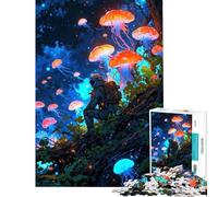 Adults 1000 Piece Jigsaw Puzzle Lost in Bioluminescent Help The Brain Exercise Family Activities Educational Games Suitable for Ages 14 And Up (38x52cm)
