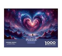 Adults 1000 Piece Jigsaw Puzzle Love in The Stars Celestial Romance Adult Jigsaw Puzzle Anti-Stress Toys Birthday Present Parent-child Interaction 38x26cm/1000pcs