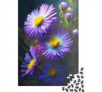 Adults 1000 Piece Jigsaw Puzzle Luminous Aster Flower Wooden Jigsaw Puzzles for Adults Educational Game Challenge Toy 1000pcs (75x50cm)