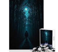 Adults 1000 Piece Jigsaw Puzzle Lunar Path Through The Dark Woods Jigsaws for Adults Puzzle Difficult Hard Wishlist with Santa Claus Birthday Present,Travel Gifts, (50x75cm)