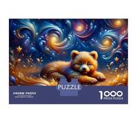 Adults 1000 Piece Jigsaw Puzzle Magical Fantasy Bear Cub Artwork Jigsaws for Adults Fun Games Wall Decoration Unique Gifts for Birthday And Christmas 38x26cm/1000pcs