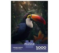 Adults 1000 Piece Jigsaw Puzzle Magical Toucan in Jungle Jigsaws for Adults Brain Teaser Game Difficult Hard Unique Gifts for Birthday And Christmas 70x50cm/1000pcs