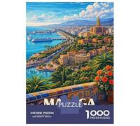 Adults 1000 Piece Jigsaw Puzzle Malaga, Spain Cityscape Jigsaws for Adults Anti-Stress Toys Pattern Assembly for Is Ideal As A Gift 52x38cm/1000pcs