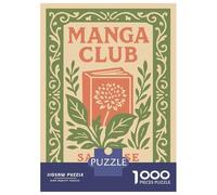 Adults 1000 Piece Jigsaw Puzzle Manga Club San Jose California Jigsaw for Adults Brain Teaser Game Staycation Kill Time Parent-child Interaction 52x38cm/1000pcs