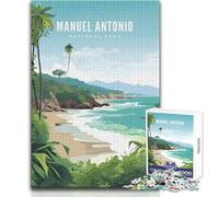 Adults 1000 Piece Jigsaw Puzzle Manuel Antonio Natl Park Toys Educational Games Perfect Decoration Gifts Ideas Size 50x75cm