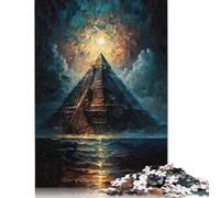 Adults 1000 Piece Jigsaw Puzzle Maya Pyramid in Desert Wooden Puzzles for Adults Educational Game for Adult Teenagers 1000pcs (75x50cm)