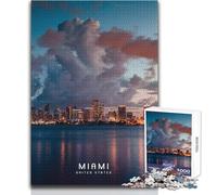 Adults 1000 Piece Jigsaw Puzzle Miami Toys Educational Games Perfect Decoration Gifts Ideas Size 38x26cm