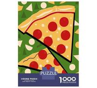 Adults 1000 Piece Jigsaw Puzzle Minimal Pizza Puzzles for Adults Brain Teaser Game Perfect Decoration Birthday And Unique Gifts 38x26cm/1000pcs