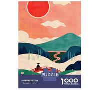 Adults 1000 Piece Jigsaw Puzzle Minimalist Japanese Scenery Puzzles for Adults Brain Teaser Game Perfect Decoration Birthday And Unique Gifts 70x50cm/1000pcs