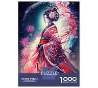 Adults 1000 Piece Jigsaw Puzzle Moonlight Geisha Puzzles for Adults Fun Games Perfect Decoration Parent-child Interaction 70x50cm/1000pcs