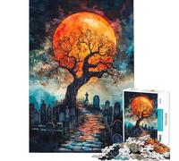 Adults 1000 Piece Jigsaw Puzzle Moonlit Path to Serenity for Educational Game Learning Educational Toys Gifts Ideas Precision Cutting (size 75x50cm)