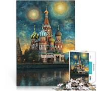 Adults 1000 Piece Jigsaw Puzzle Moscow St Basils Cathedral Pädagogisches Familienspiel für Heimdekoration50x70cm