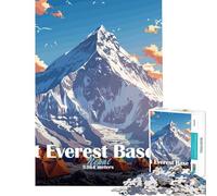 Adults 1000 Piece Jigsaw Puzzle Mount Everest Base Camp Educational Challenge A Work of Art Anti-Stress Toys for Ages 14 And over (50x75cm)