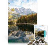 Adults 1000 Piece Jigsaw Puzzle Mountain Lake Bliss Stress Reliever Difficult Challenge Wishlist with Santa Claus 50x70cm