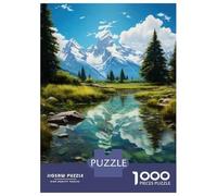 Adults 1000 Piece Jigsaw Puzzle Mountain Reflections Nature's Serenity Puzzle for Adults Relax Games But Fun And Humorous Difficult And Challenge 38x26cm/1000pcs