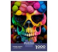 Adults 1000 Piece Jigsaw Puzzle Multicolor Cotton Skull Puzzles for Adults Toy Wall Decor Difficult Hard Difficult And Challenge 70x50cm/1000pcs