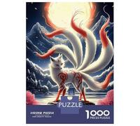 Adults 1000 Piece Jigsaw Puzzle Mystical Nine Tailed Fox Jigsaw Puzzle Brain Teaser Game Presents for Women Difficult And Challenge 52x38cm/1000pcs