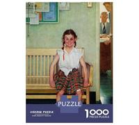 Adults 1000 Piece Jigsaw Puzzle Naughty Girl Jigsaw for Adults Brain Teaser Game Staycation Kill Time Parent-child Interaction 70x50cm/1000pcs