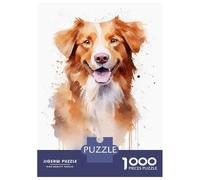 Adults 1000 Piece Jigsaw Puzzle Nova Scotia Duck Retriever Puzzles for Adults Brain Teaser Game Perfect Decoration Birthday And Unique Gifts 52x38cm/1000pcs