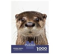 Adults 1000 Piece Jigsaw Puzzle Otter Face Jigsaws for Adults Brain Teaser Game Difficult Hard Unique Gifts for Birthday And Christmas 38x26cm/1000pcs