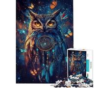 Adults 1000 Piece Jigsaw Puzzle Owl's Cosmic Dreamcatcher Jigsaw Puzzles for Adults Birthday Present Educational Challenge Family Fun & Game Night (Size 38x26cm)