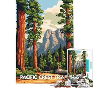 Adults 1000 Piece Jigsaw Puzzle Pacific Crest Trail Landscape Jigsaw for Adults Toy Wall Decor But Fun And Humorous Unique Gifts for Birthday And Christmas (Size 50x75cm)