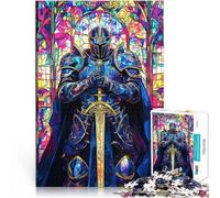 Adults 1000 Piece Jigsaw Puzzle Paladin in his might Herausfordernd Schwierig einzigartiges Herausforderungsspiel52x38cm