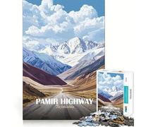 Adults 1000 Piece Jigsaw Puzzle Pamir Highway, Tajikistan Landscape Art Smooth Cut Art Smart Brain Activity Leisure Time Fun Xmas Decor Gift (38x26cm)