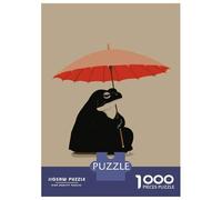 Adults 1000 Piece Jigsaw Puzzle Patient Umbrella Frog Jigsaw Puzzle Brain Teaser Game Presents for Women Difficult And Challenge 38x26cm/1000pcs