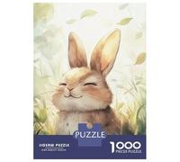 Adults 1000 Piece Jigsaw Puzzle Peaceful Bunny in Grass Jigsaw for Adults Brain Teaser Game Staycation Kill Time Parent-child Interaction 70x50cm/1000pcs